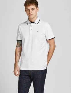 Jack & Jones 2pk Slim Fit Pure Cotton Tipped Polo Shirts -Marksandspencer Sale Store SD 10 T18 4090 Z4 X EC 2