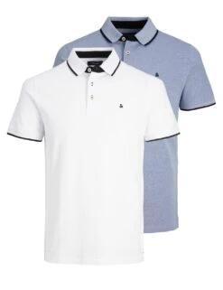 Jack & Jones 2pk Slim Fit Pure Cotton Tipped Polo Shirts -Marksandspencer Sale Store SD 10 T18 4090 Z4 X EC 90