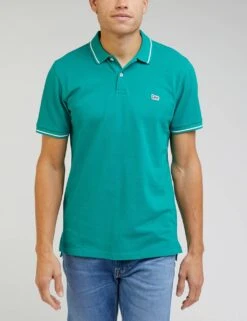 Lee Pure Cotton Pique Tipped Polo Shirt