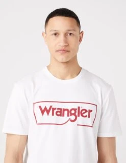 Wrangler Pure Cotton Crew Neck Logo Print T-Shirt -Marksandspencer Sale Store SD 10 T18 4483 Z4 X EC 3