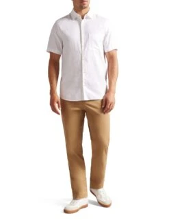 Ted Baker Regular Fit Linen Rich Oxford Shirt