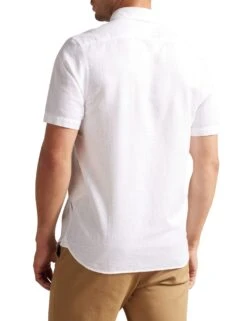 Ted Baker Regular Fit Linen Rich Oxford Shirt -Marksandspencer Sale Store SD 10 T18 5071 Z0 X EC 2