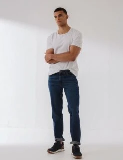 Slim Fit 5 Pocket Mid Wash Jeans