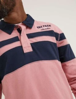 Pure Cotton Striped Long Sleeve Rugby Shirt -Marksandspencer Sale Store SD 10 T19 1282 A4 X EC 2