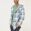 Pure Cotton Checked Hooded Overshirt