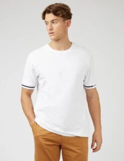 Ben Sherman Pure Cotton Tipped Cuff Crew Neck T-Shirt