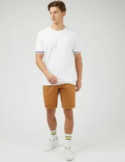 Ben Sherman Pure Cotton Tipped Cuff Crew Neck T-Shirt -Marksandspencer Sale Store SD 10 T19 1701M Z0 X EC 1