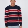 Ben Sherman Pure Cotton Striped Crew Neck Jumper