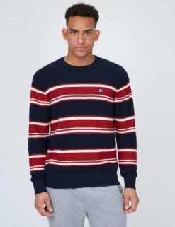 Ben Sherman Pure Cotton Striped Crew Neck Jumper