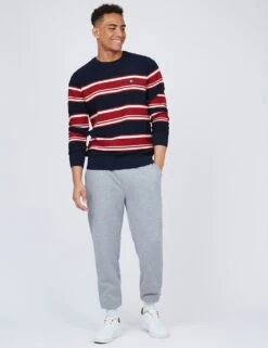 Ben Sherman Pure Cotton Striped Crew Neck Jumper -Marksandspencer Sale Store SD 10 T19 1854 E0 X EC 1