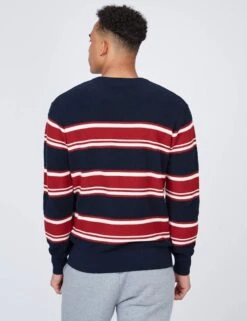 Ben Sherman Pure Cotton Striped Crew Neck Jumper -Marksandspencer Sale Store SD 10 T19 1854 E0 X EC 2