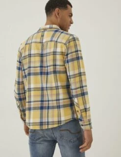 Pure Cotton Check Shirt -Marksandspencer Sale Store SD 10 T19 2211 R0 X EC 2