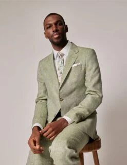 Tailored Fit Pure Linen Suit Trousers 9 Tailored Fit Pure Linen Suit Trousers -Marksandspencer Sale Store SD 10 T19 2553 J0 X EC 4