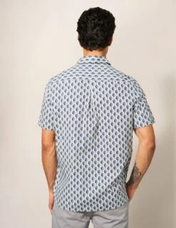 WHITE STUFF Cotton Rich Fish Print Shirt -Marksandspencer Sale Store SD 10 T19 2567 Z4 X EC 2