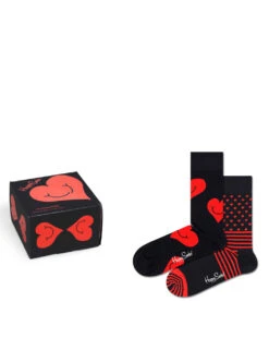 Happy Socks 2pk Heart Cotton Rich Socks -Marksandspencer Sale Store SD 10 T19 3007 Y0 X EC 3