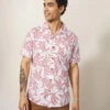 WHITE STUFF Pure Cotton Leaf Print Revere Shirt