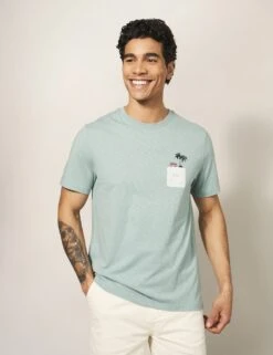 WHITE STUFF Pure Cotton Escape Graphic Crew Neck T-Shirt