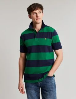 Joules Pure Cotton Pique Striped Polo Shirt