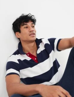 Joules Pure Cotton Striped Short Sleeve Polo Shirt