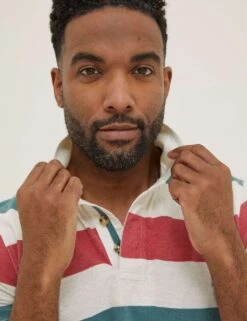 Pure Cotton Striped Polo Shirt -Marksandspencer Sale Store SD 10 T19 5246M Z4 X EC 2