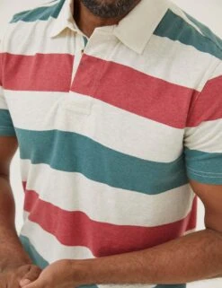 Pure Cotton Striped Polo Shirt -Marksandspencer Sale Store SD 10 T19 5246M Z4 X EC 3