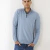 Cotton Rich Half Zip Jumper -Marksandspencer Sale Store SD 10 T19 6374 E0 X EC 0