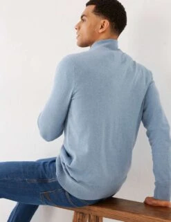 Cotton Rich Half Zip Jumper -Marksandspencer Sale Store SD 10 T19 6374 E0 X EC 2