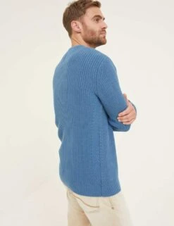 Pure Cotton Ribbed Crew Neck Jumper -Marksandspencer Sale Store SD 10 T19 6377 E0 X EC 2