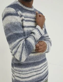 Cotton Blend Striped Jumper With Wool -Marksandspencer Sale Store SD 10 T19 6382 E0 X EC 1
