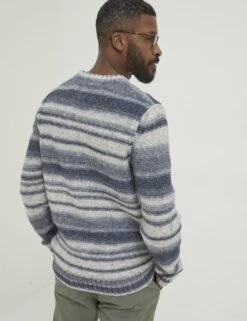 Cotton Blend Striped Jumper With Wool -Marksandspencer Sale Store SD 10 T19 6382 E0 X EC 2