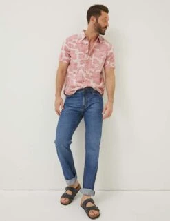 Pure Cotton Floral Shirt -Marksandspencer Sale Store SD 10 T19 7235M A4 X EC 3