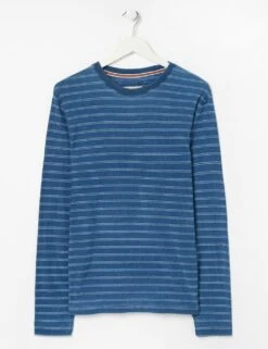 Pure Cotton Striped Long Sleeve T-Shirt -Marksandspencer Sale Store SD 10 T19 7903 E4 X EC 90