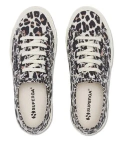Superga 2750 Canvas Lace Up Leopard Print Trainers -Marksandspencer Sale Store SD 10 T82 5032 N4 X EC 2