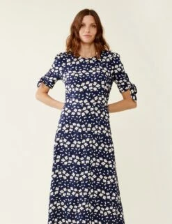 Floral Round Neck Midaxi Tea Dress -Marksandspencer Sale Store SD 10 T83 1204W F4 X EC 2