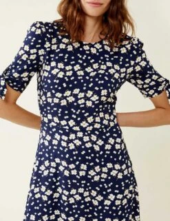 Floral Round Neck Midaxi Tea Dress -Marksandspencer Sale Store SD 10 T83 1204W F4 X EC 3