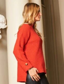 Ribbed Funnel Neck Jumper -Marksandspencer Sale Store SD 10 T83 1338 B0 X EC 3