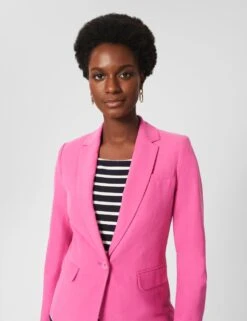 Silk Blend Tailored Single Breasted Blazer -Marksandspencer Sale Store SD 10 T83 1401W D0 X EC 1