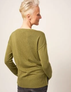 WHITE STUFF Cotton Blend Crew Neck Jumper -Marksandspencer Sale Store SD 10 T83 1949W J0 X EC 1