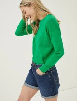 Cotton Rich Textured Round Neck Jumper -Marksandspencer Sale Store SD 10 T83 2120W J0 X EC 2