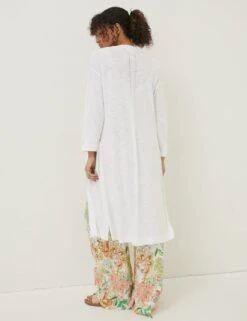 Cotton Rich Longline Cardigan With Linen 8 Cotton Rich Longline Cardigan With Linen -Marksandspencer Sale Store SD 10 T83 2121W Z0 X EC 1