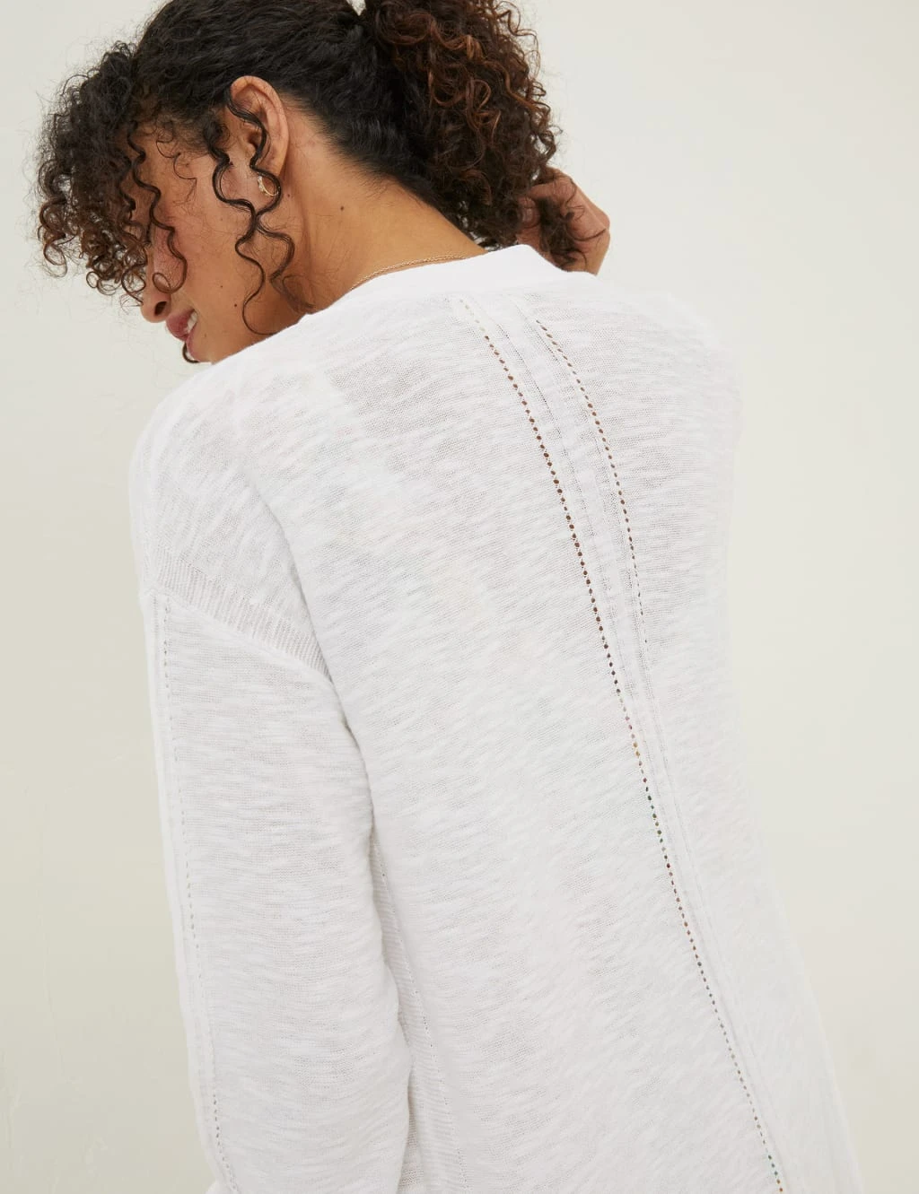 Cotton Rich Longline Cardigan With Linen 5 Cotton Rich Longline Cardigan With Linen - Image 5