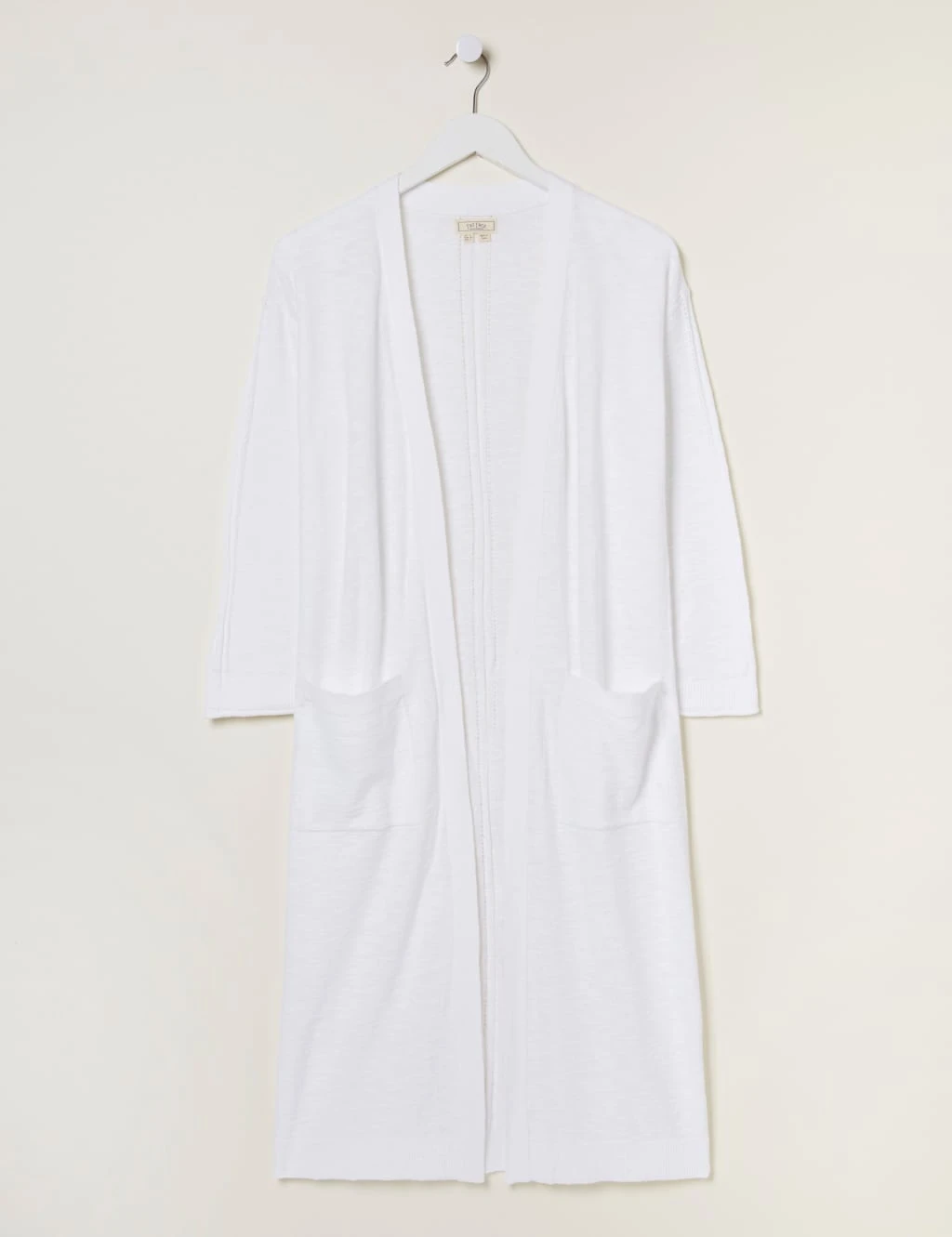 Cotton Rich Longline Cardigan With Linen 2 Cotton Rich Longline Cardigan With Linen - Image 2
