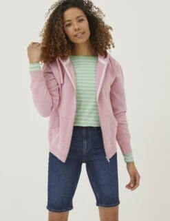 Cotton Rich Zip Up Hoodie