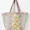 Cotton Rich Floral Quilted Tote Bag