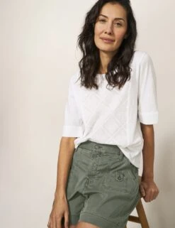 WHITE STUFF Pure Tencel™ Cargo Shorts -Marksandspencer Sale Store SD 10 T83 2284W J0 X EC 2