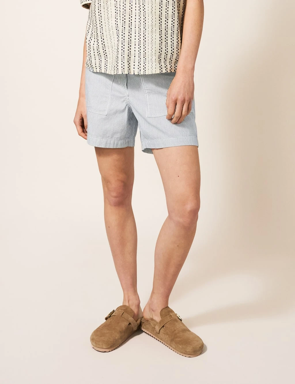 WHITE STUFF Cotton Rich Striped Chino Shorts 1 WHITE STUFF Cotton Rich Striped Chino Shorts