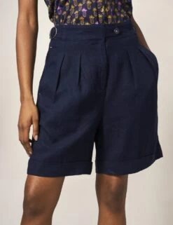 WHITE STUFF Linen Blend Pleat Front Shorts -Marksandspencer Sale Store SD 10 T83 2289W K0 X EC 2