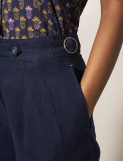 WHITE STUFF Linen Blend Pleat Front Shorts -Marksandspencer Sale Store SD 10 T83 2289W K0 X EC 3