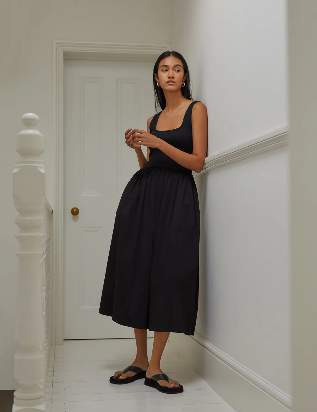 Organic Cotton Square Neck Midaxi Dress 3 Organic Cotton Square Neck Midaxi Dress - Image 3