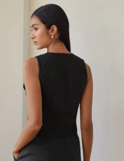 Pure Linen Single Breasted Waistcoat -Marksandspencer Sale Store SD 10 T83 2368W Y0 X EC 2